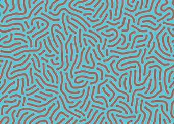 Turing patterns (copper coin, aged copper)