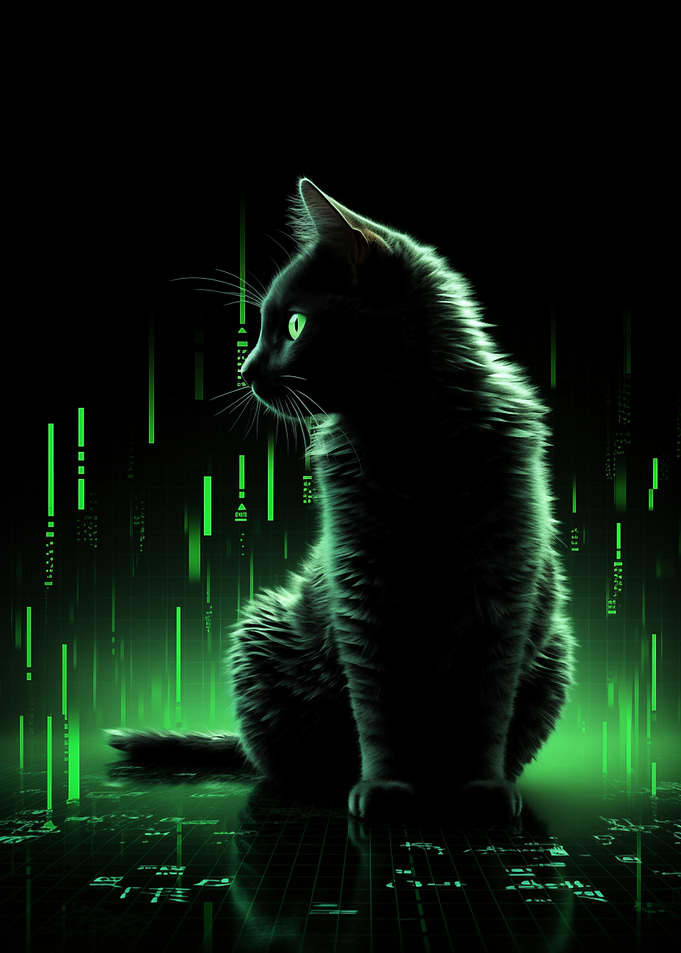 Black Cat in Digital World