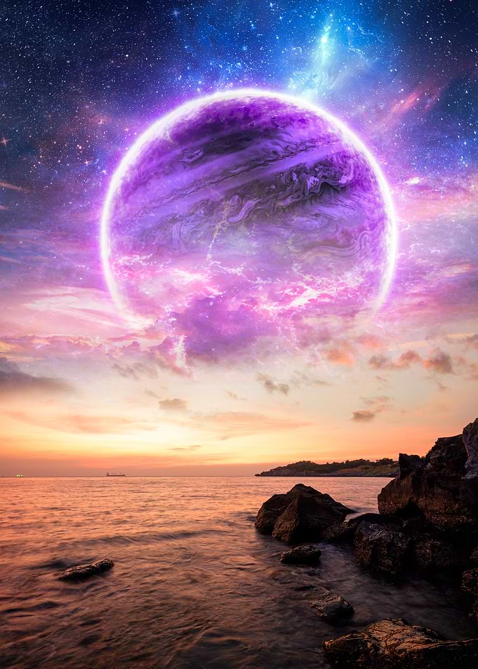 Purple Planet Sunset