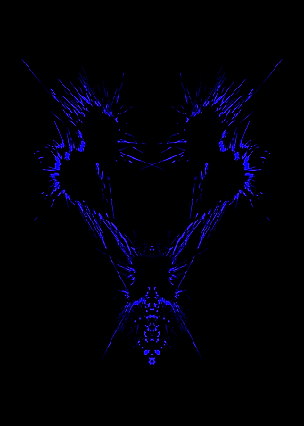 Rorschach Blue Abstract Splashes