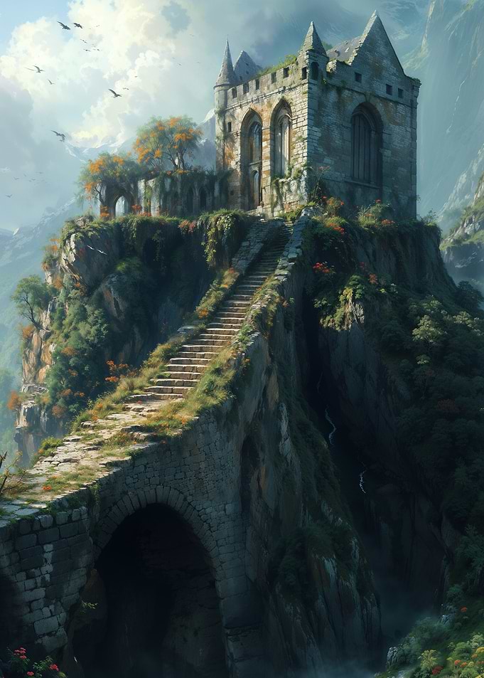 Stone Castle on Clifftop