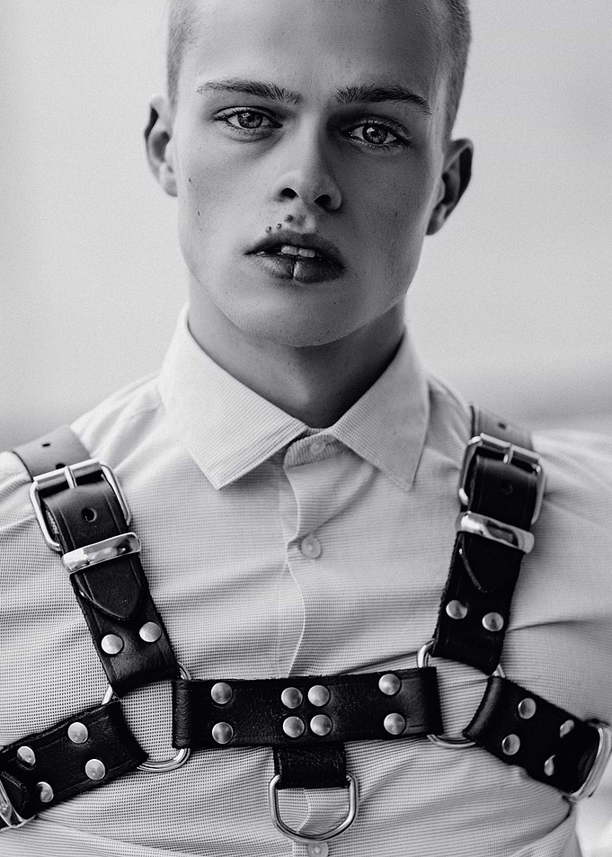 Man in Leather Harness