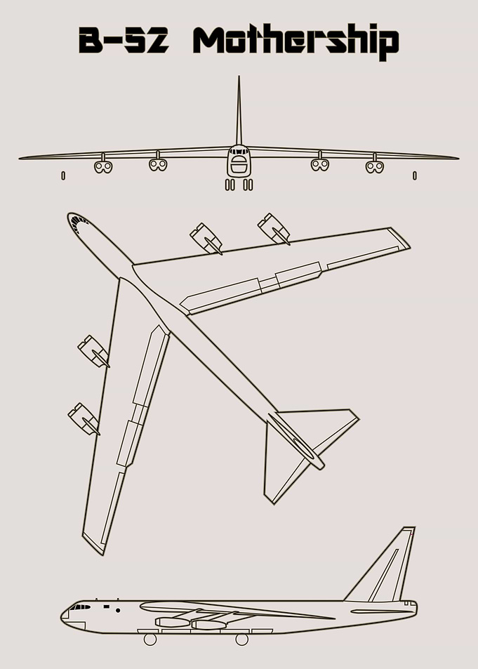 B-52 Mothership Line Drawing