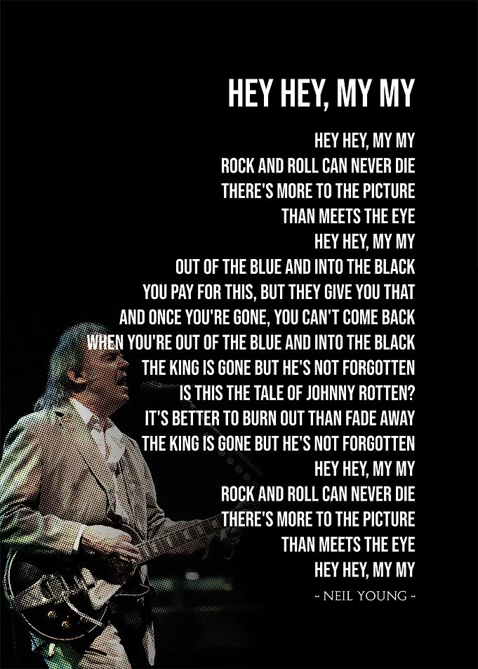 Neil Young Lyrics Poster