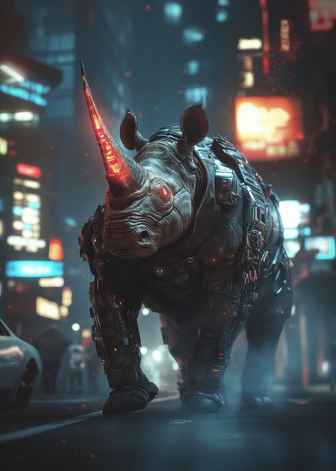 Cyberpunk Rhino