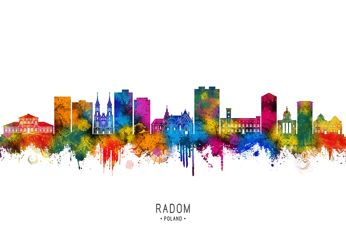 Radom Skyline Watercolor