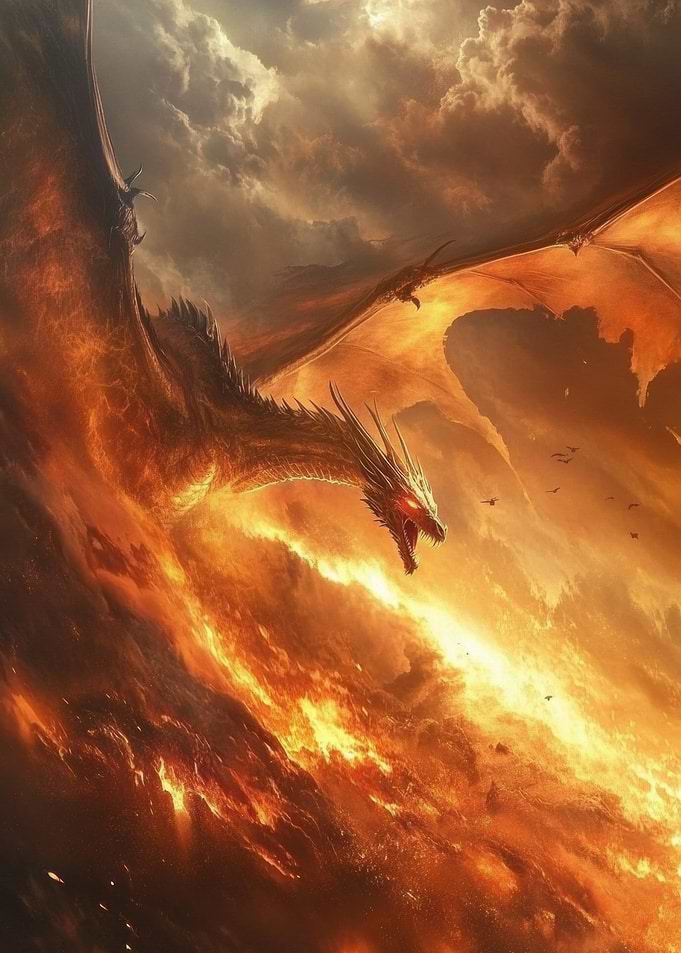 Fiery Dragon Soaring