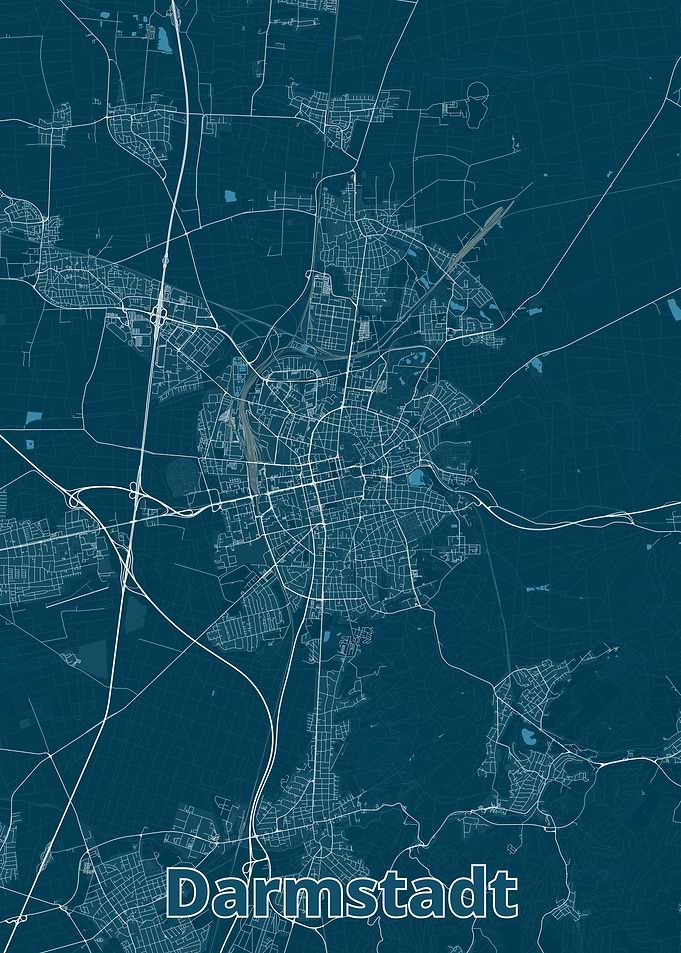 Darmstadt City Map