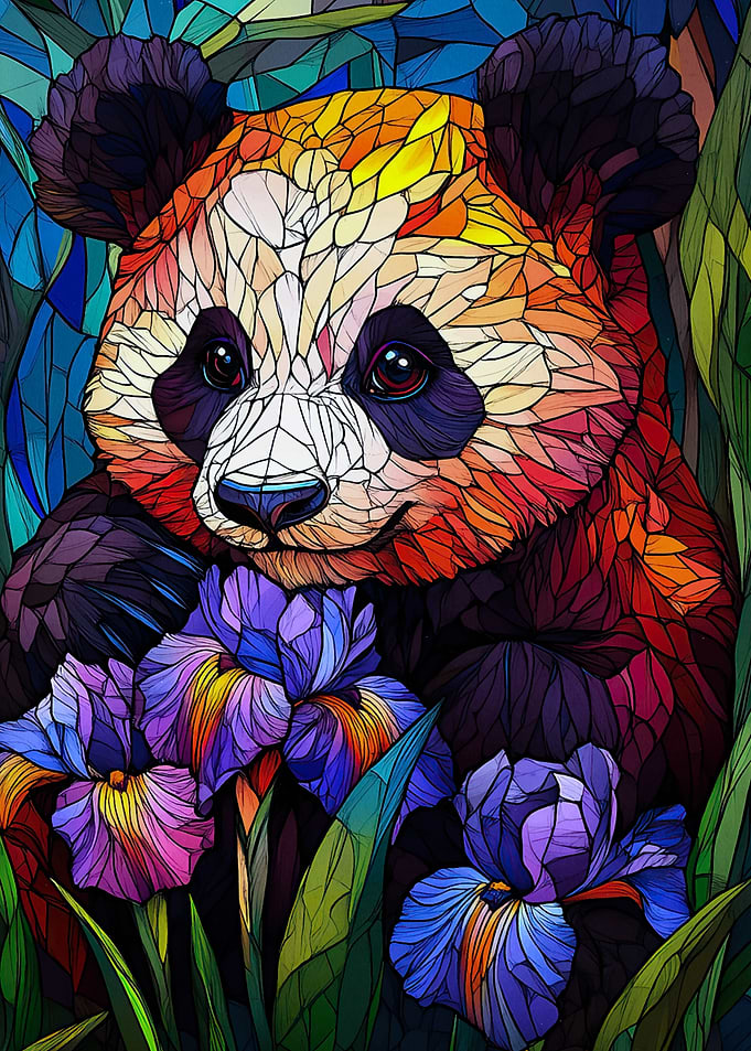 Stained Glass Panda