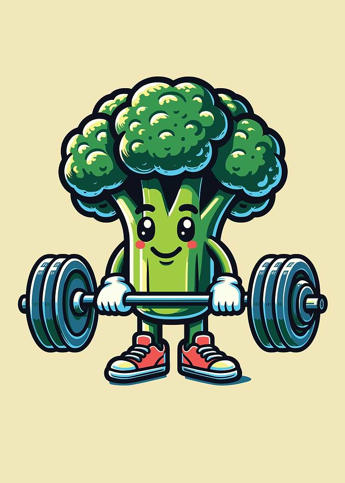Broccoli Lifting Weights