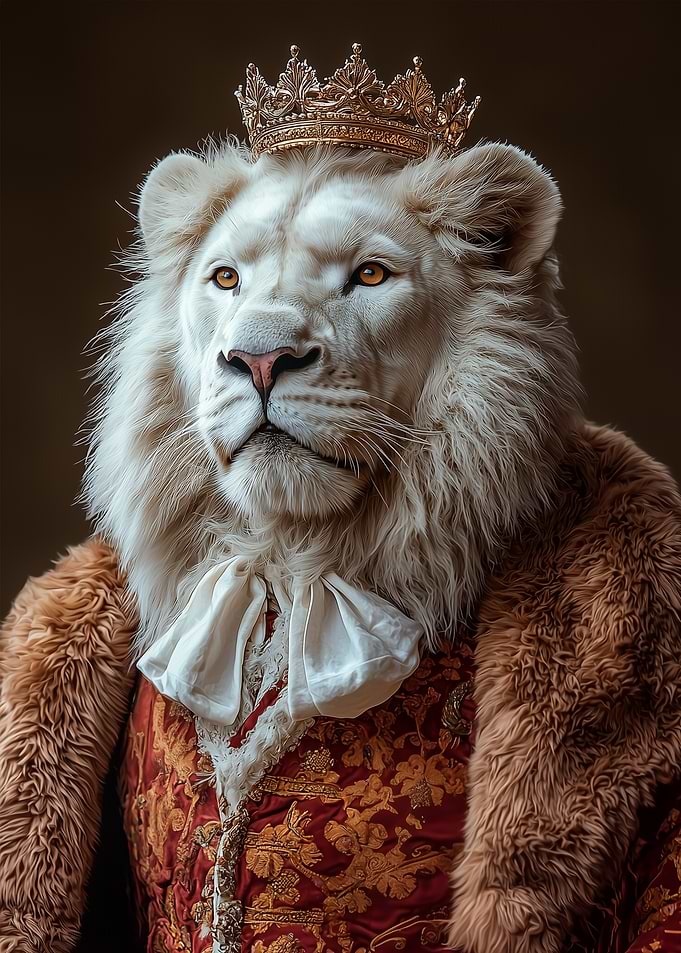 The Elegant White Lion