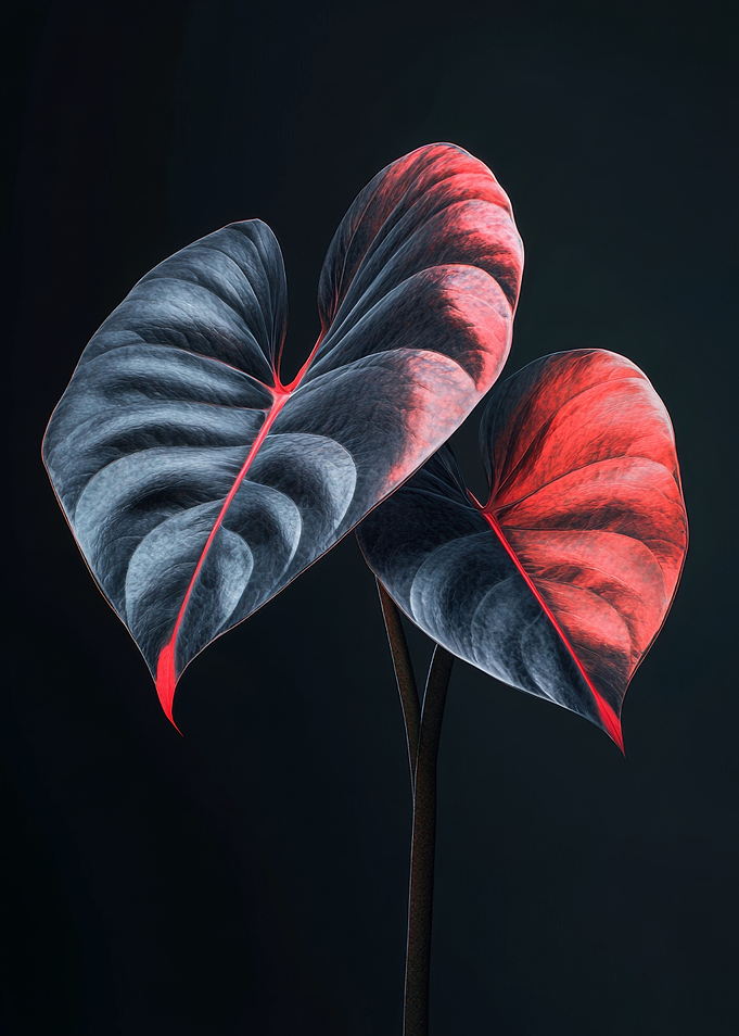 Red and Black Leaves