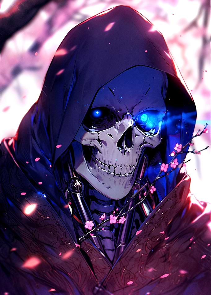 Skeleton with Blue Eyes