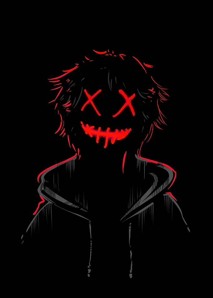 Red X Mask Hoodie