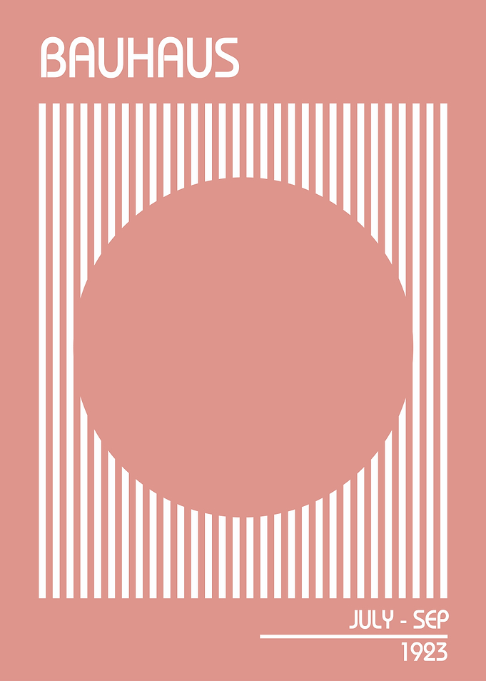 Bauhaus Minimalist Poster Pink