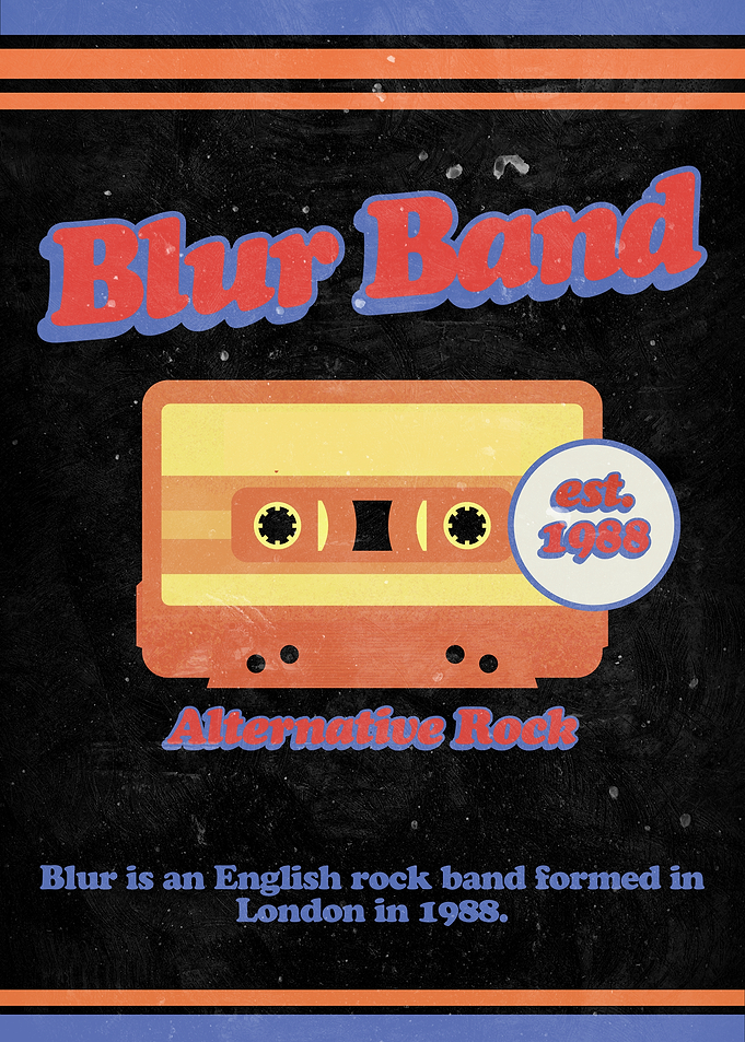 Blur Band Retro Poster
