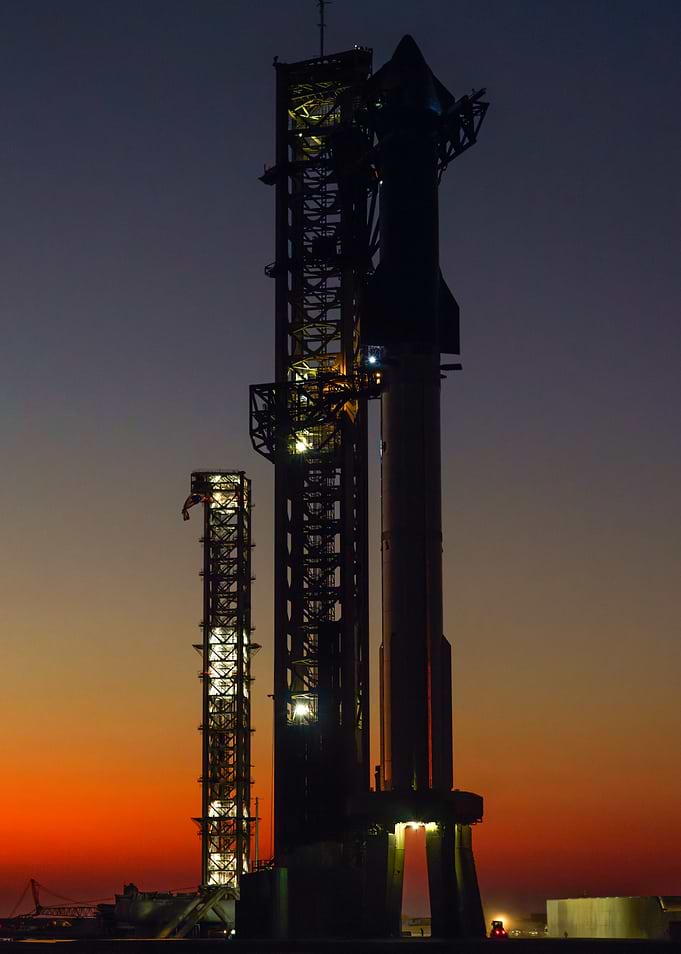 SpaceX Starship At Sunset