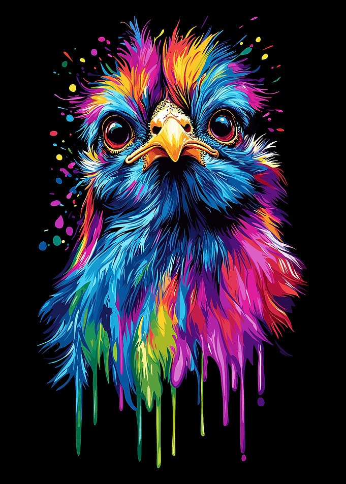 Pop Art Rainbow Silkie Chi