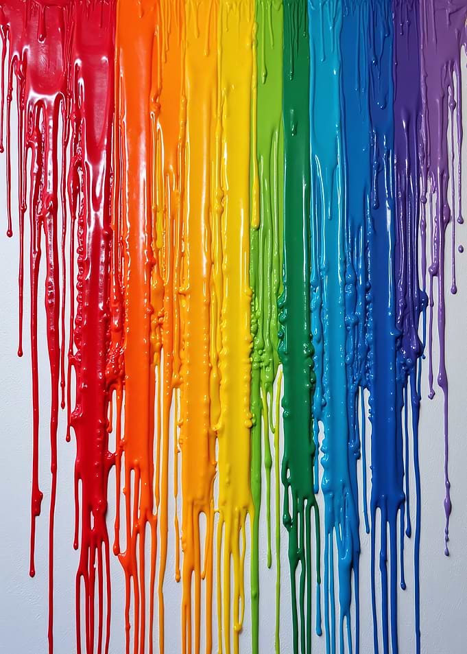 Rainbow Drip Painting LGBTQ+