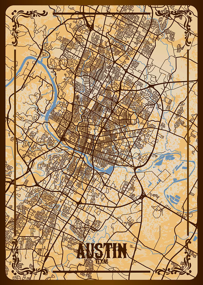 Austin, Texas Map