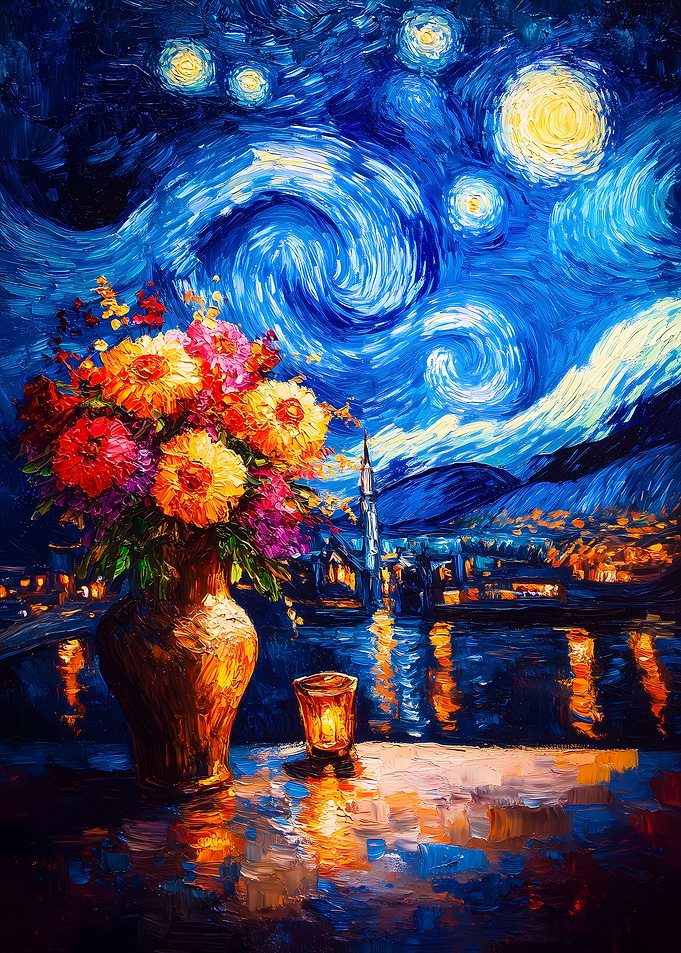 Starry Night Flowers