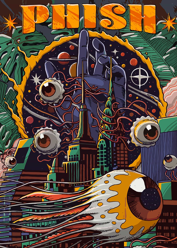 Phish Psychedelic Cityscape