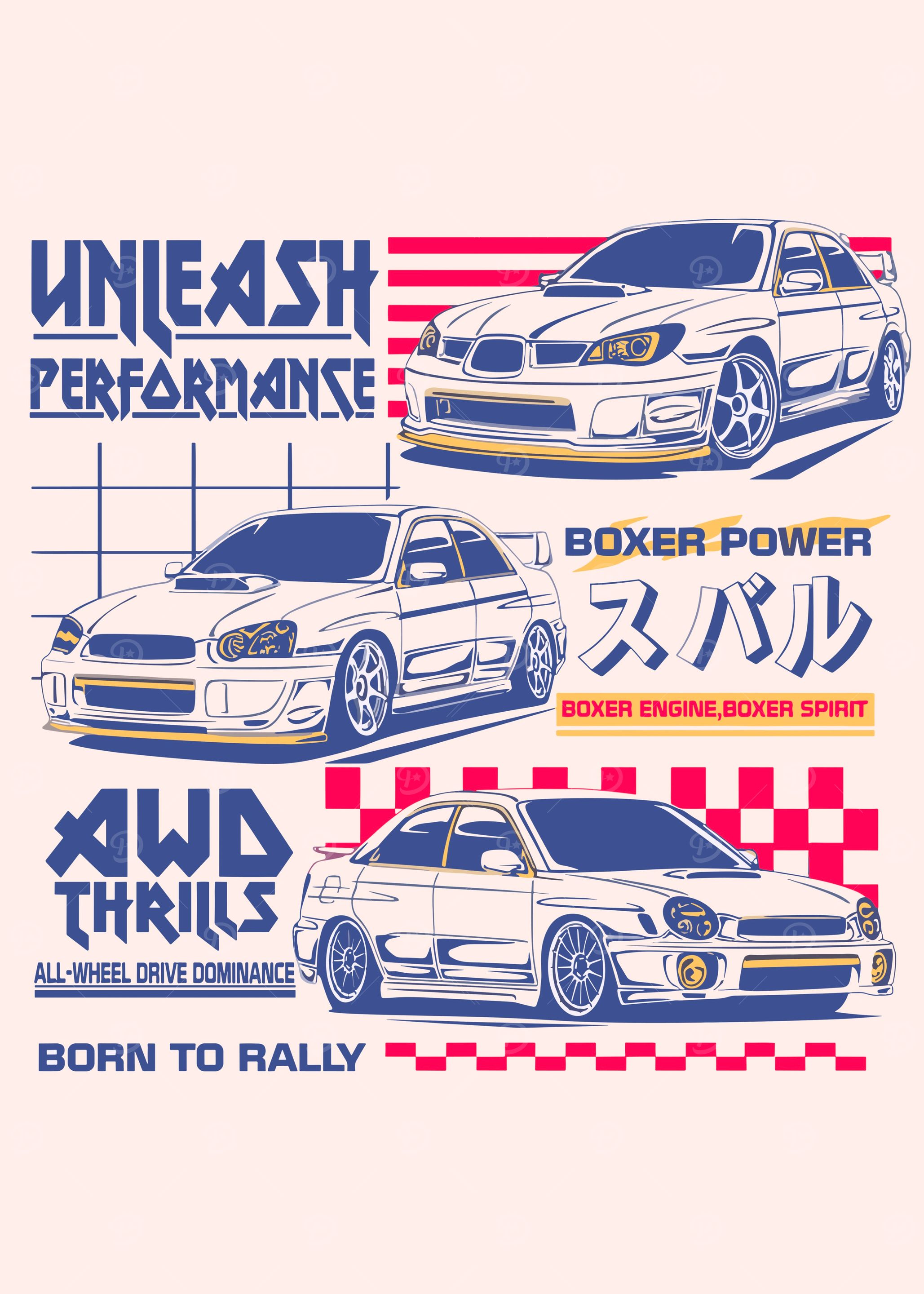 Subaru Rally Car Print