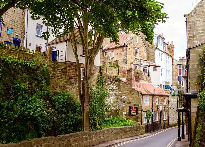 Stone Houses on a Narrow Street