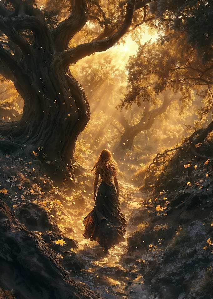Woman in the forest