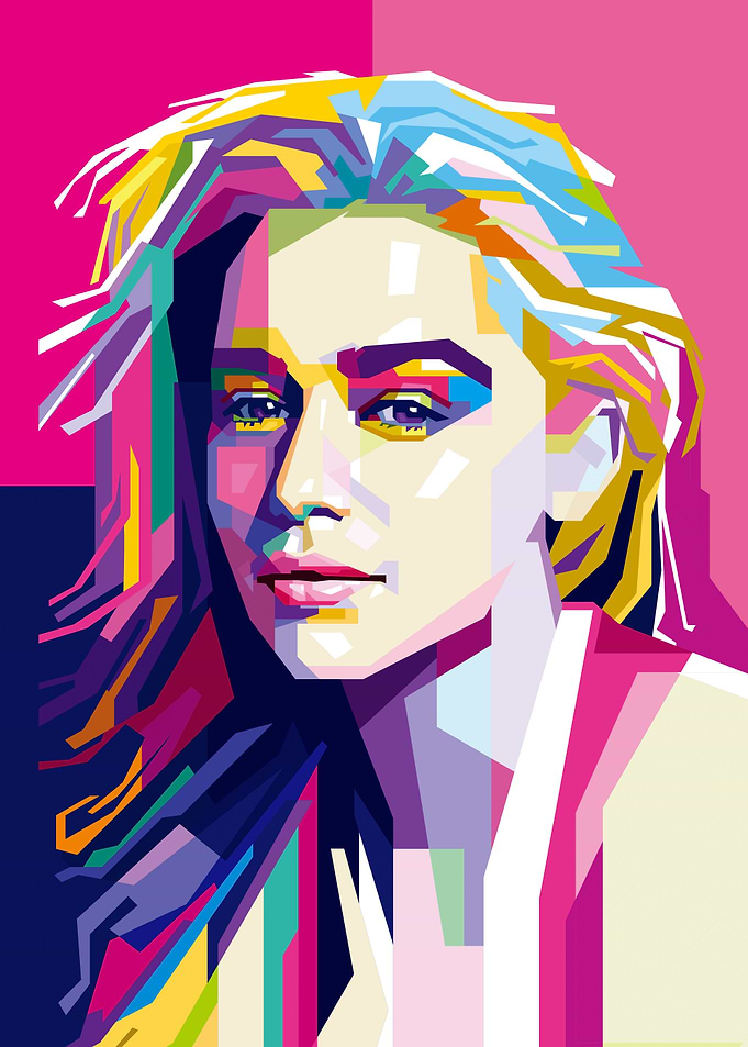 Emilia Clarke Pop Art Portrait