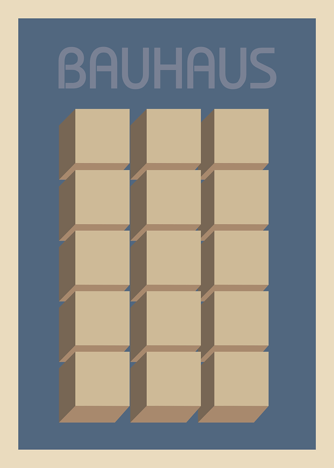 Bauhaus Geometric Poster