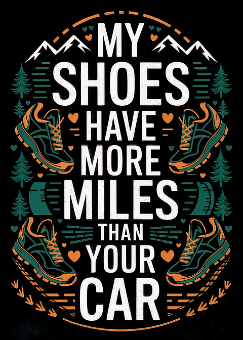Hiking Shoes Quote — metal poster wall art