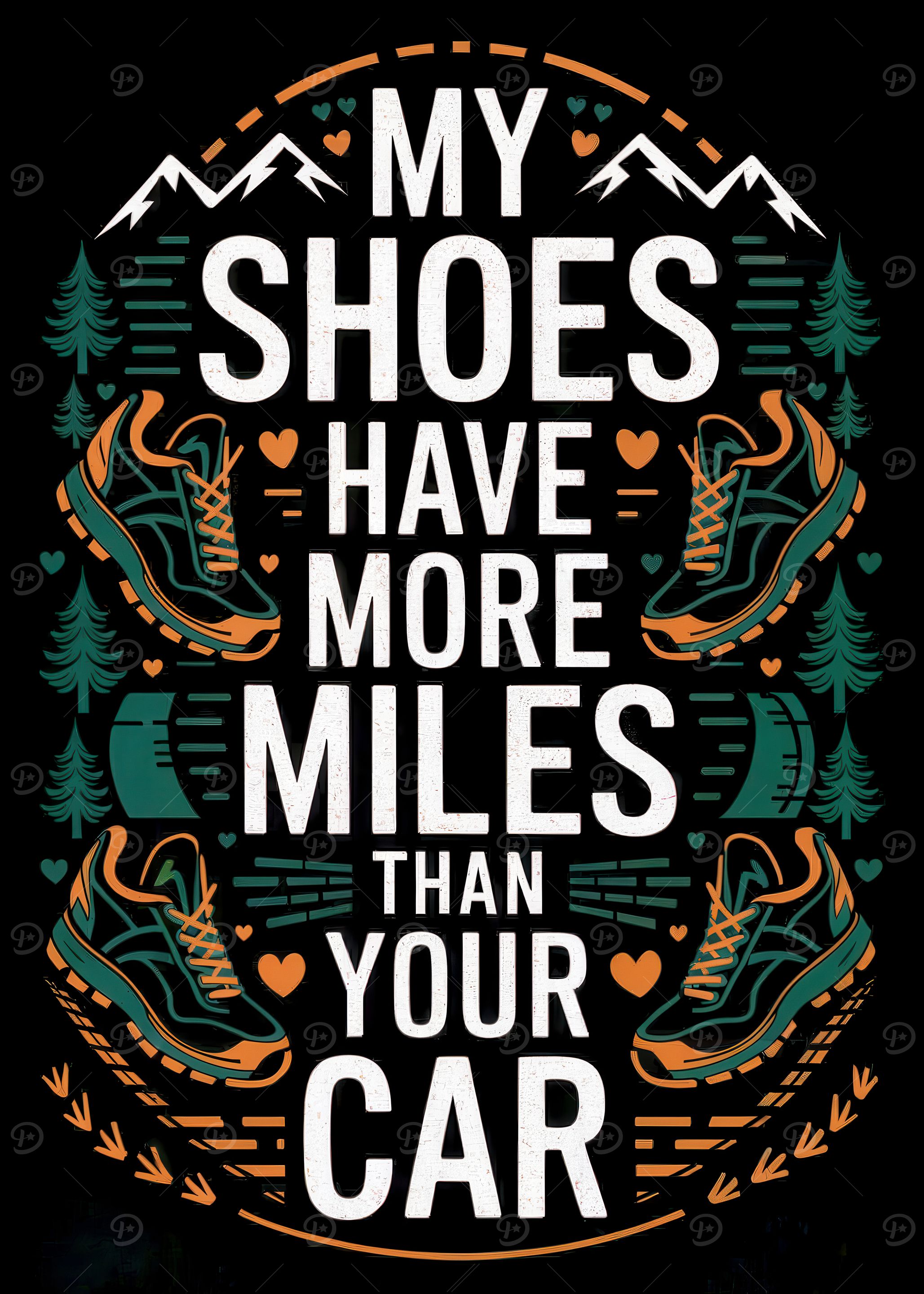 Hiking Shoes Quote — metal poster wall art