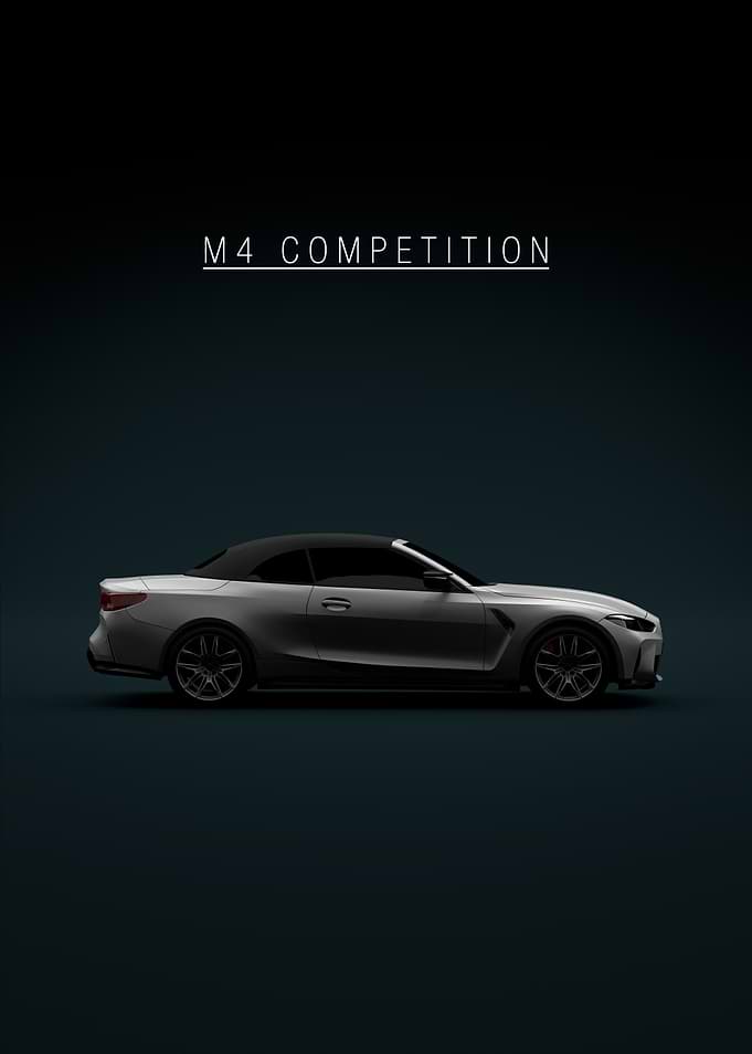 Grey BMW M4 Convertible 2025 - Green Tint