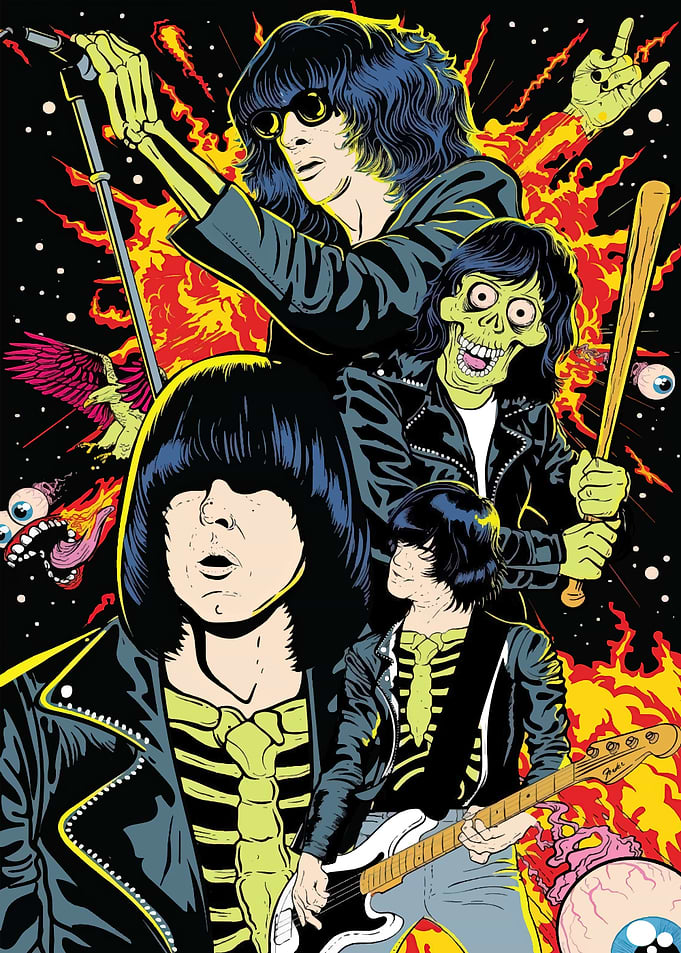 Punk Rock Band Illustration