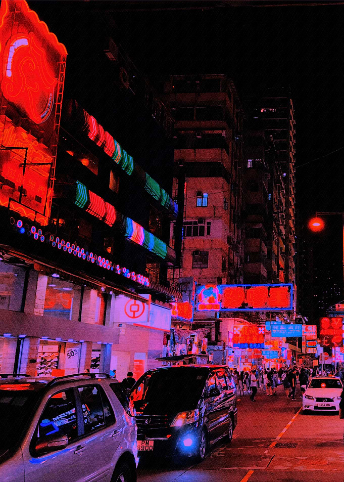 Neon City Street