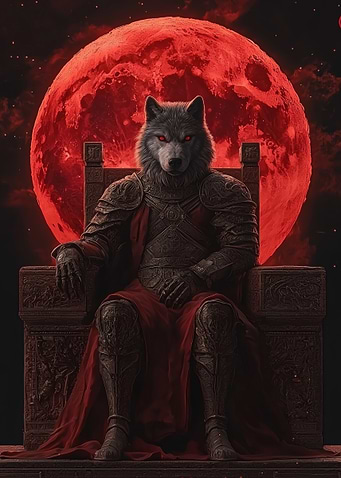 Wolf King on Throne