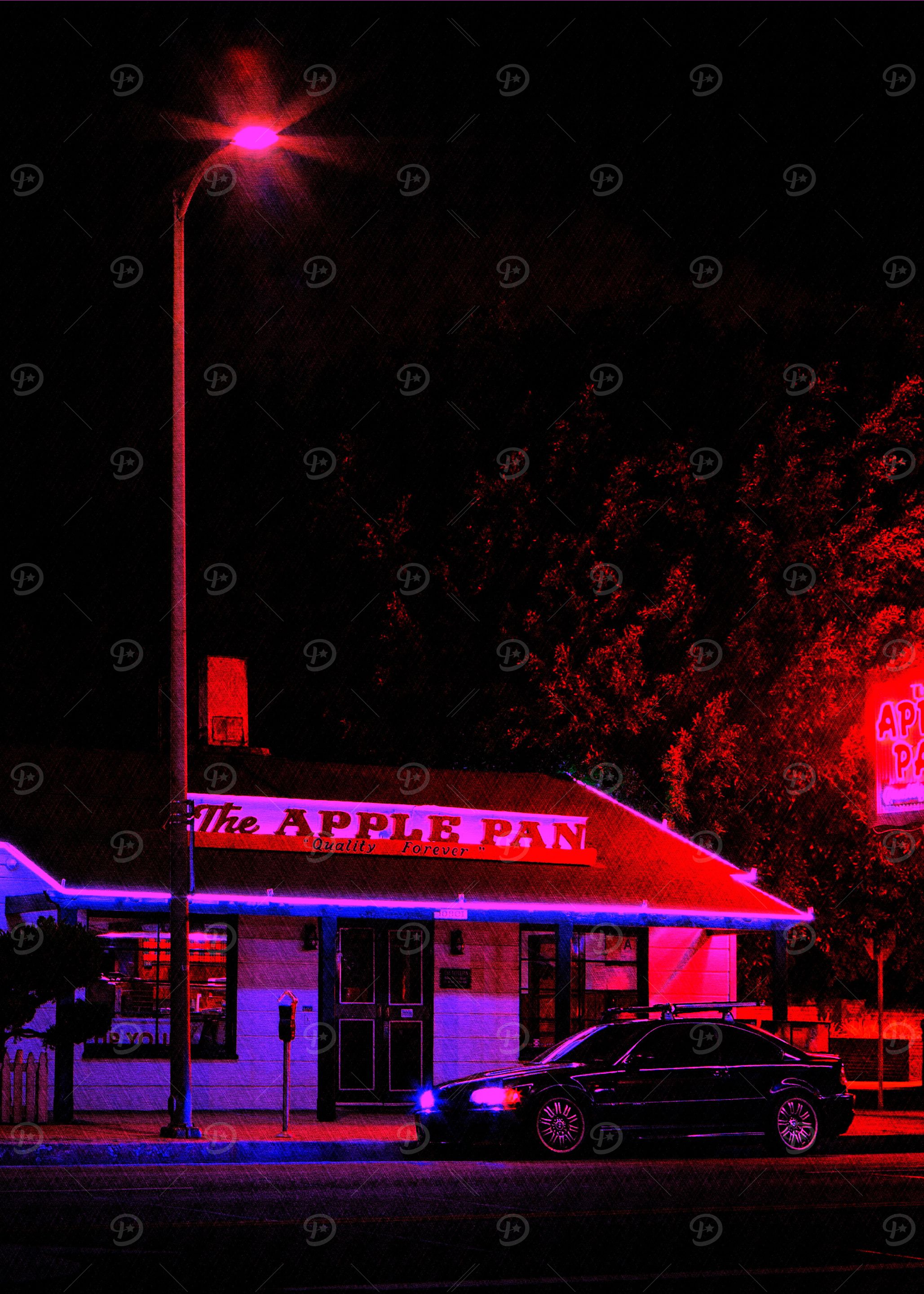 Neon Apple Pan Diner