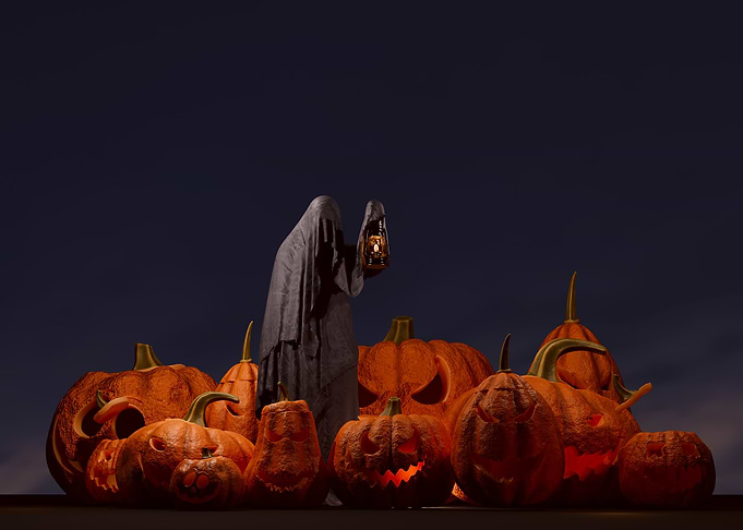 Spooky Halloween Scene