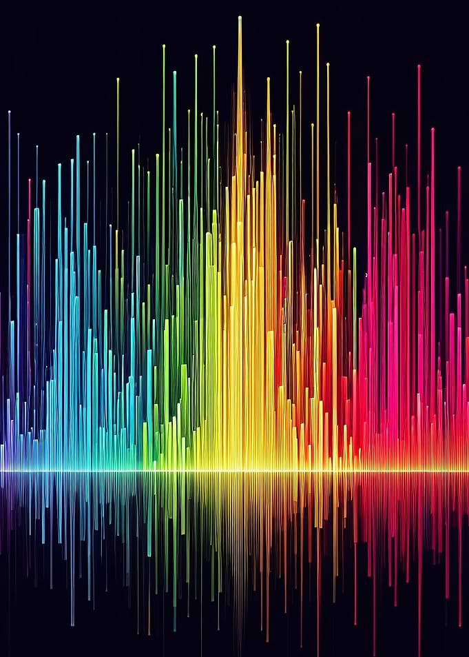 Rainbow Abstract Art Vibrant Equalizer