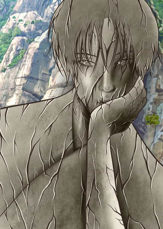 Stone-Faced Anime Character
