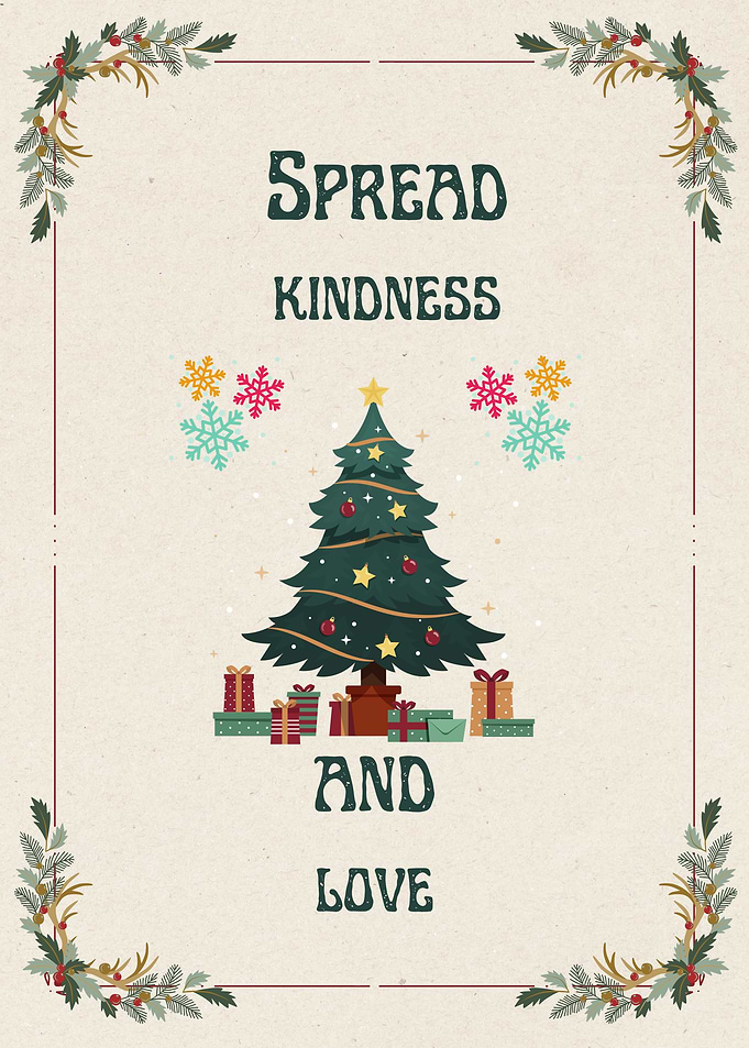 Christmas Tree Kindness Poster