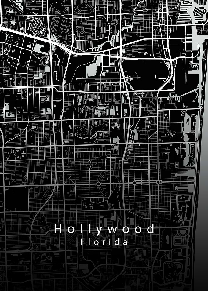 Hollywood Florida Map