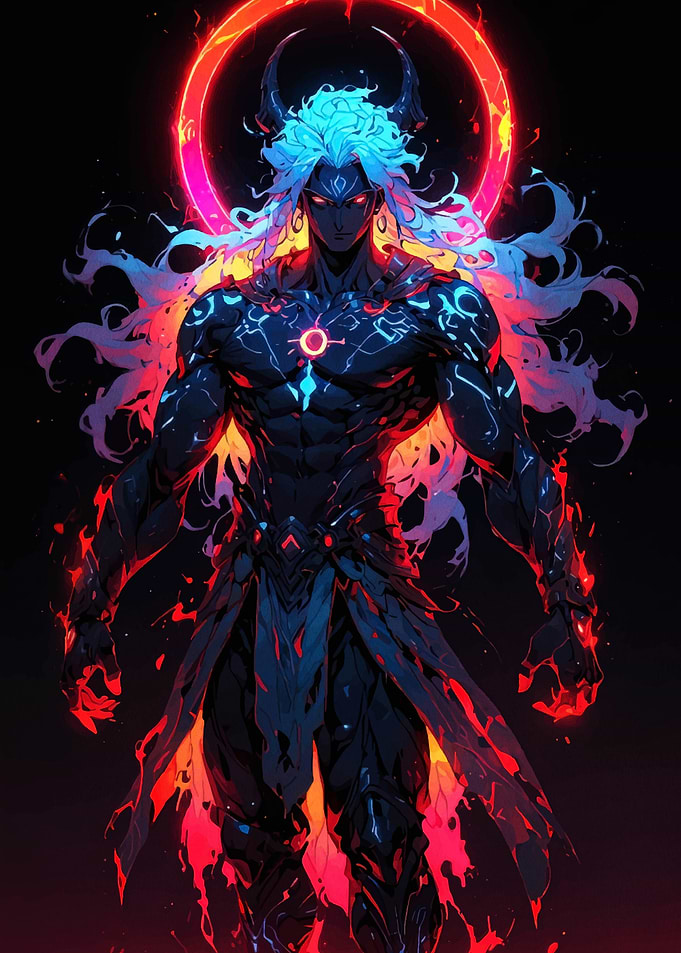 Demonic Figure with Halo