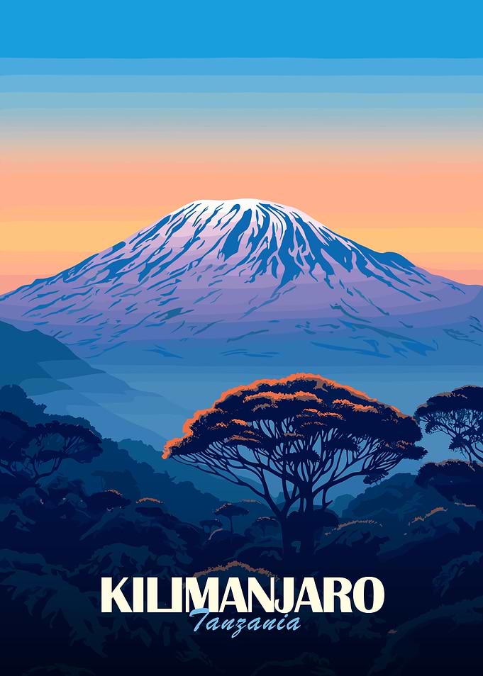 Kilimanjaro Mountain Poster