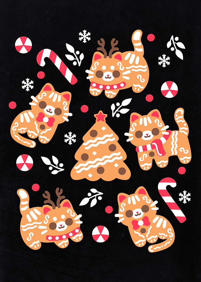 Gingerbread Cat Christmas