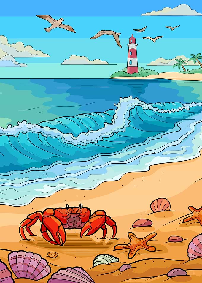 Beach with Crab
