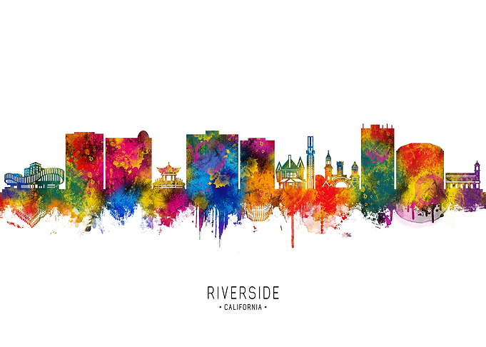 Riverside California Skyline