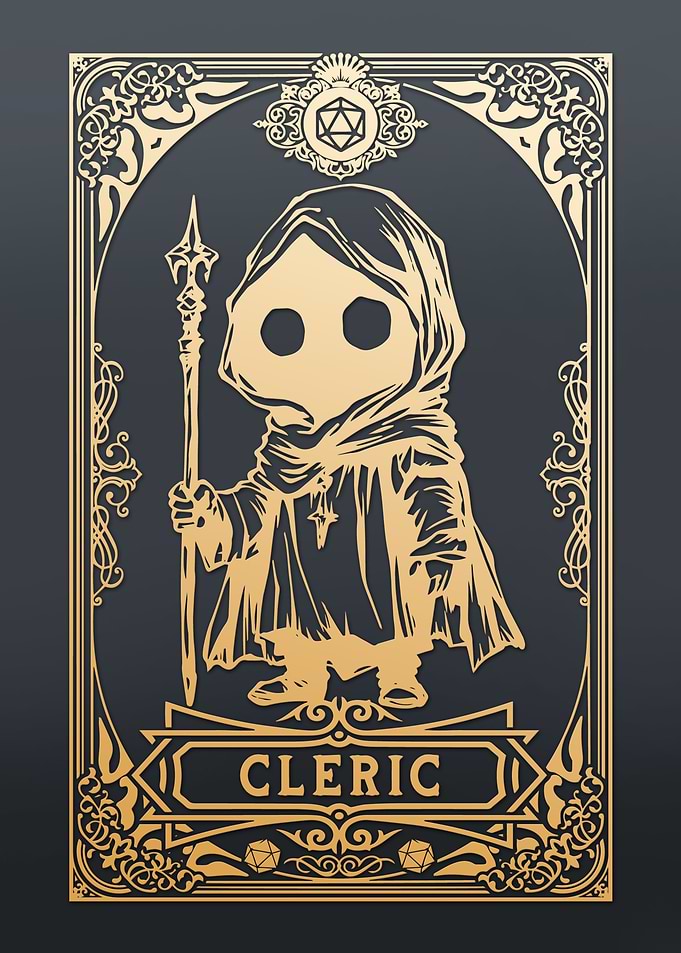 Cleric Chibi Tarot card