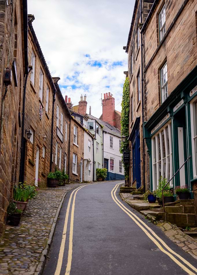 Cobblestone Street in England